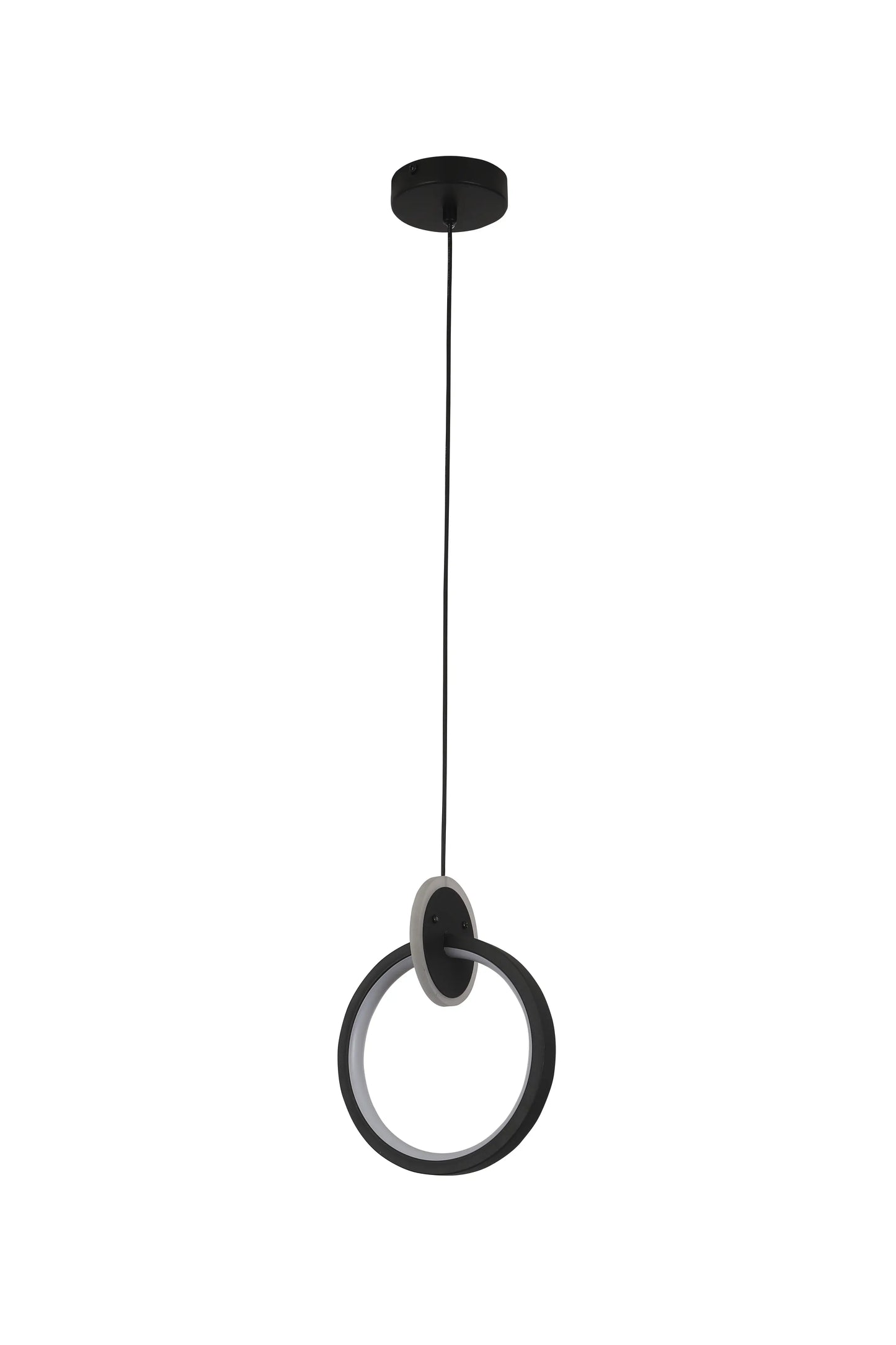 Lampara colgante Vianello Tecnohome negro luz neutra 4000k