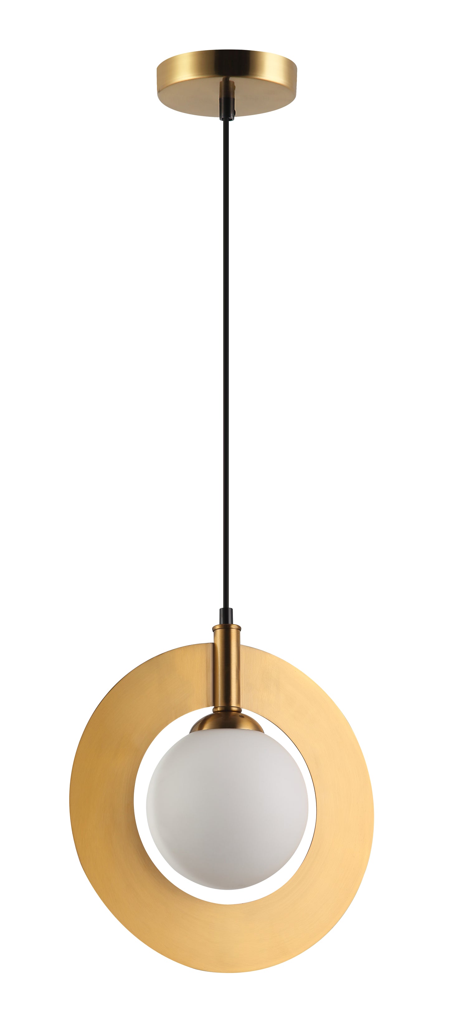 Lampara colgante Luna Tecnohome oro luz cálida 3000k