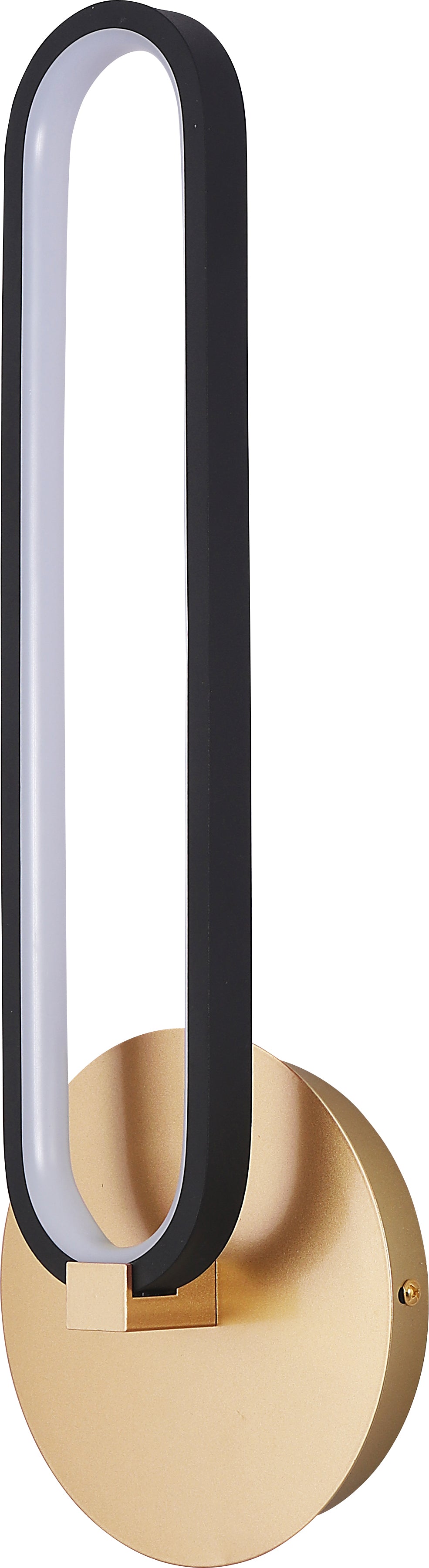 Luminaria de pared Allegra negro y oro 4000k Tecnohome