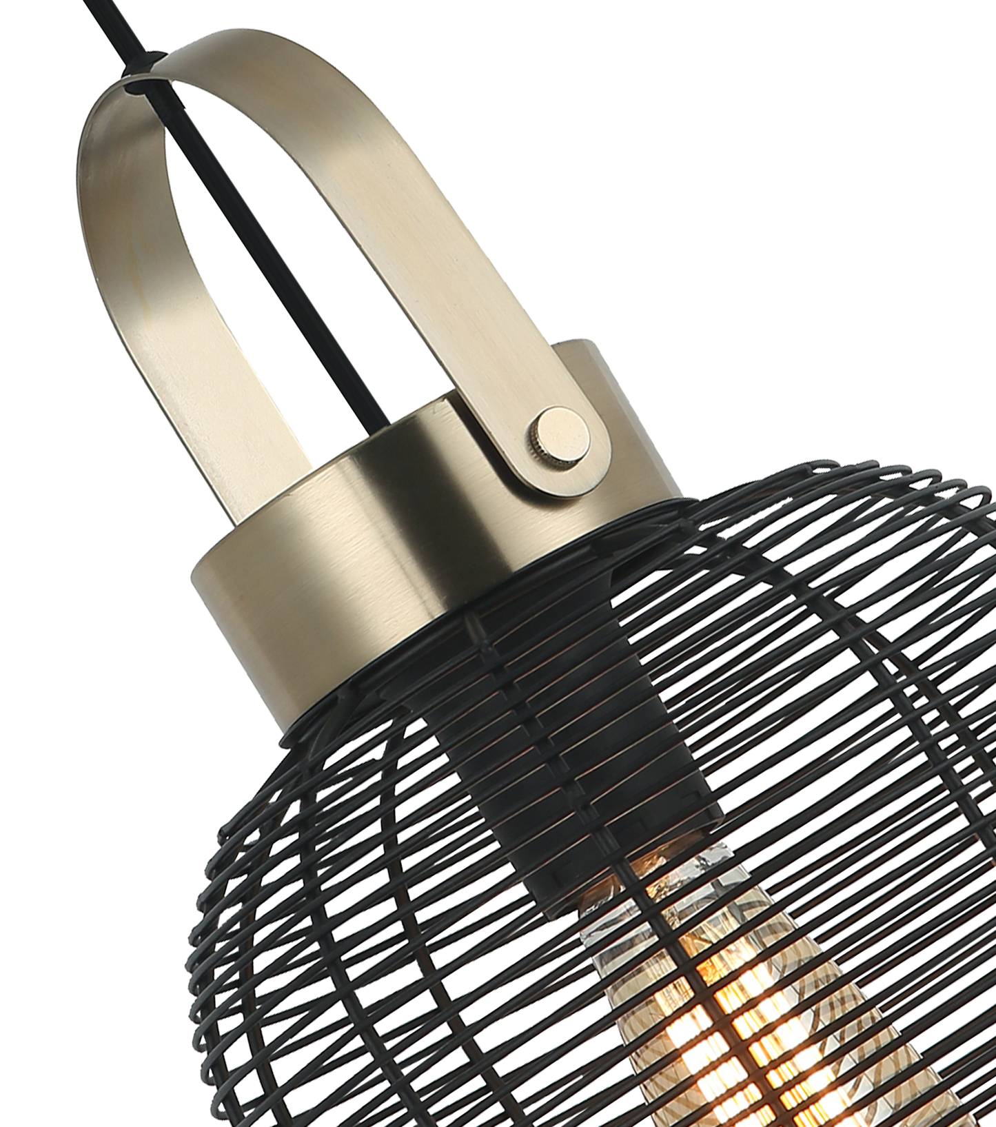 Lámpara colgante Ometto Tecnohome negro luz cálida 3000k