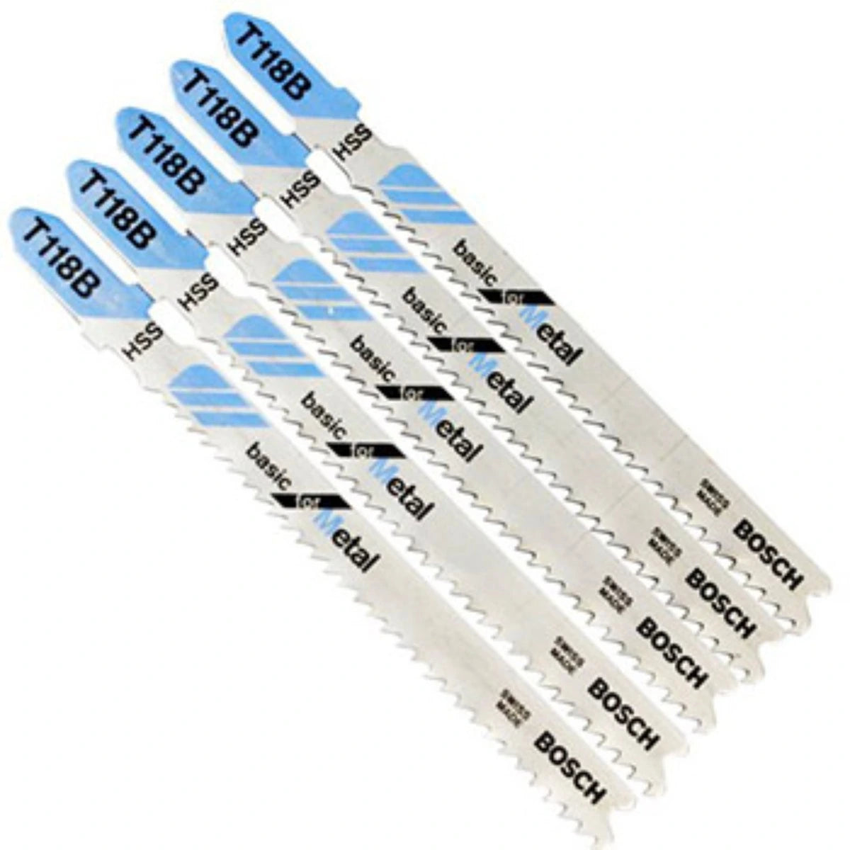 Juego de hojas para sierra caladora T118B HSS Bosch para metal 5 unidades