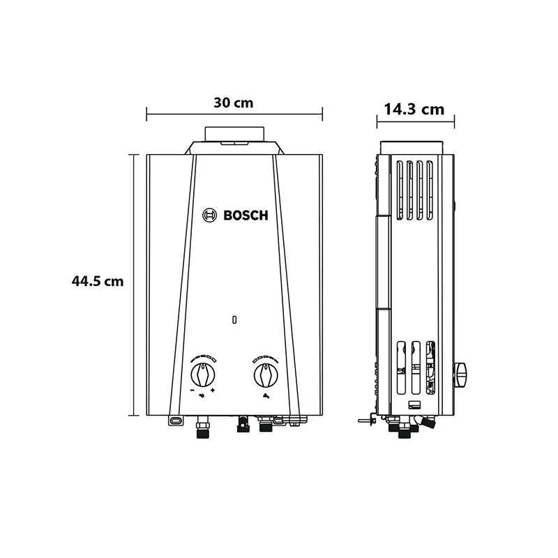 Calentador instantáneo Bosch Easy 5L de gas lp 1 servicio