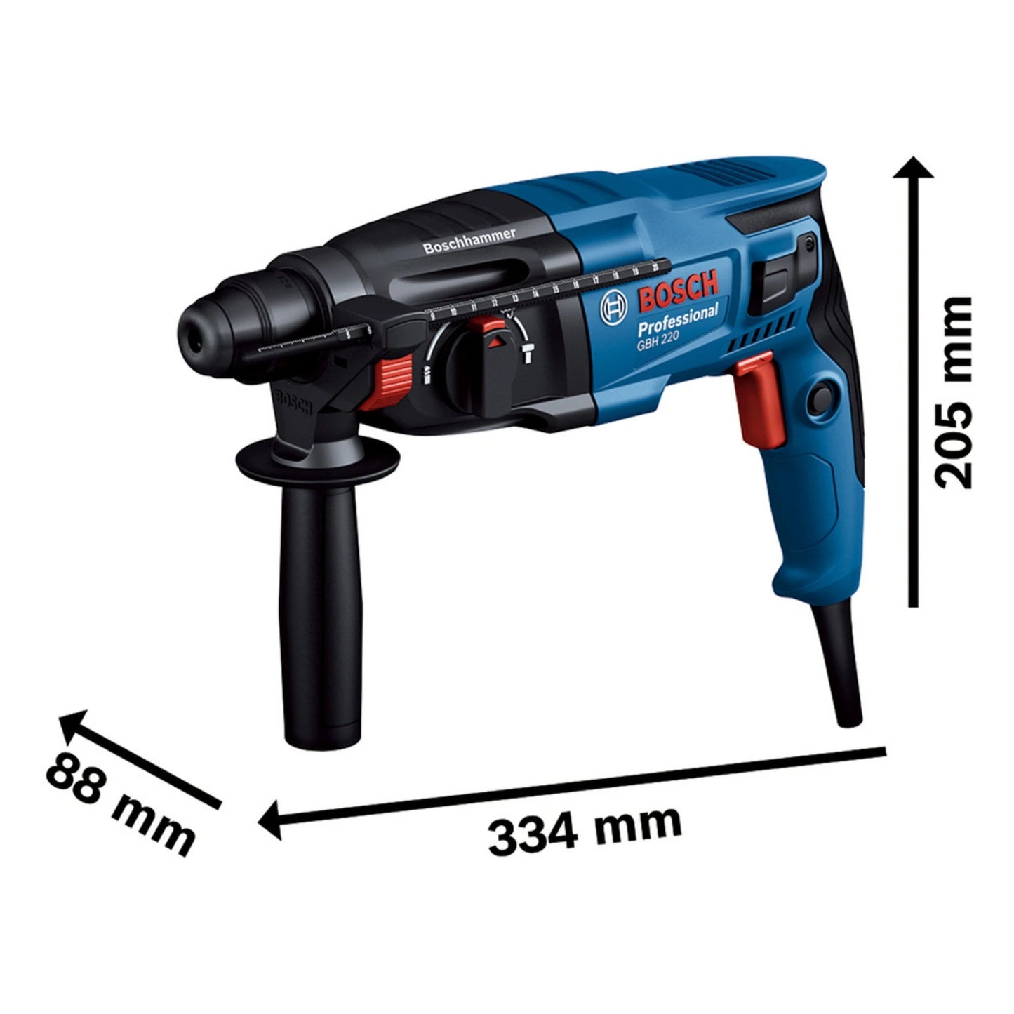 Rotomartillo Bosch Professional GBH 220 de 720W 127V