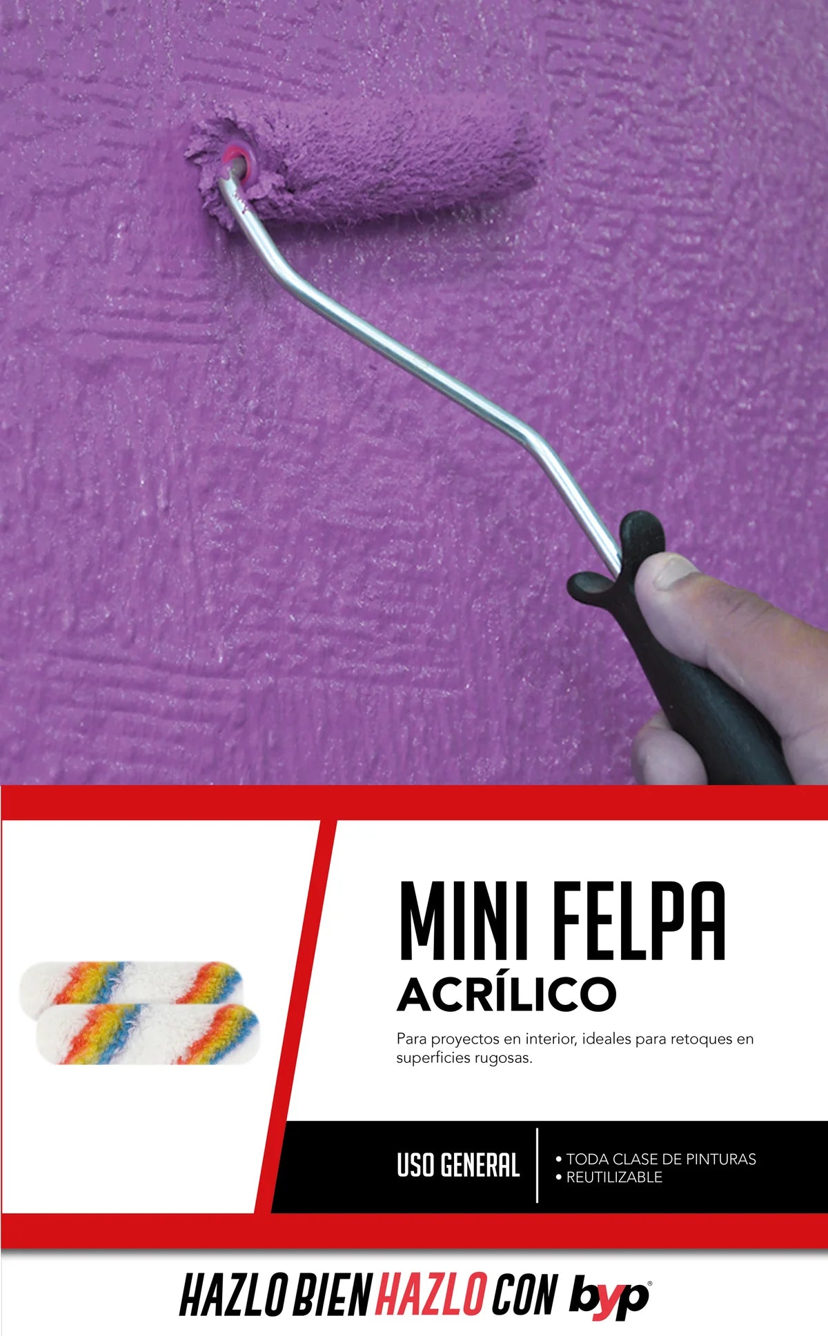 Mini felpa acrílico 4" BYP 2 piezas