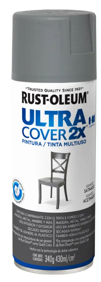 Pintura en aerosol Ultra Cover 2x color granito satinado 340 gr Rust Oleum