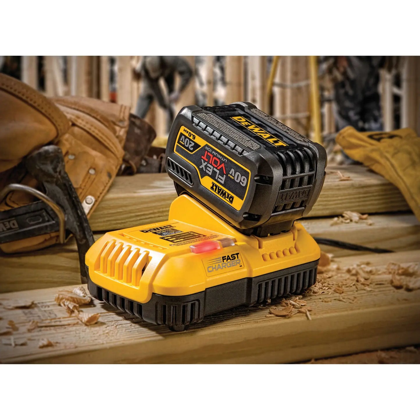 Cargador rápido Dewalt de 8.0Ah para baterías 12V/20V MAX y 20V/60V MAX FLEXVOLT