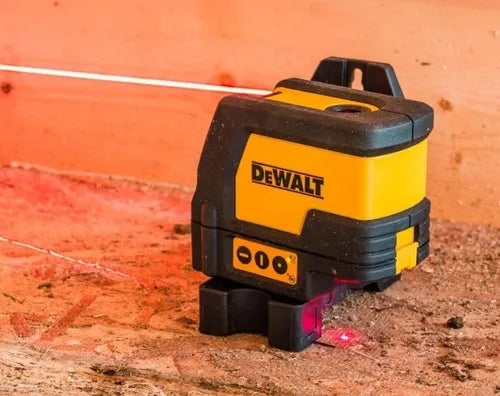 Nivel autonivelante Dewalt DW0822 de línea cruzada y punto de plomada 15m