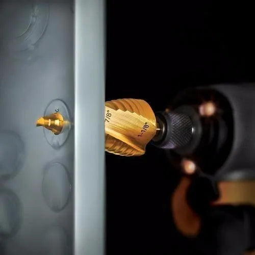 Broca Escalonada Impact Ready Dewalt de 3/16" a 1/2" con recubrimiento de nitruro de titanio