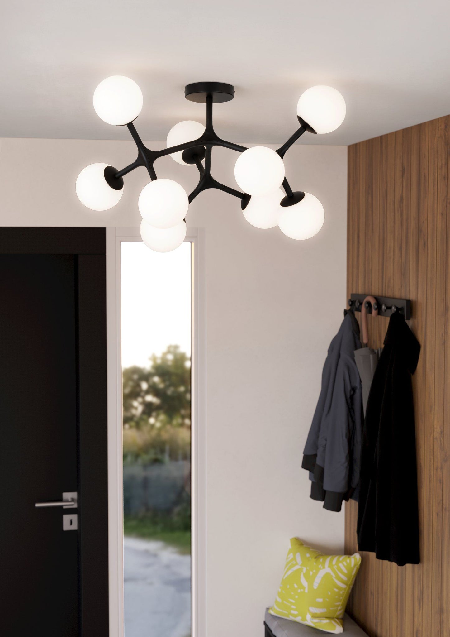 Lampara de techo Eglo Maragall negro led g9