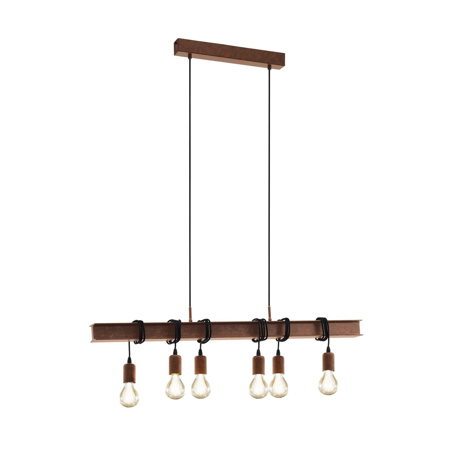 Lampara colgante Eglo Townshend 4 cafe vintage