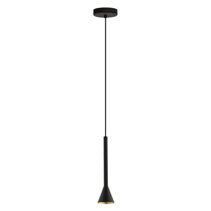 Lampara colgante Eglo Cortaderas negro y oro