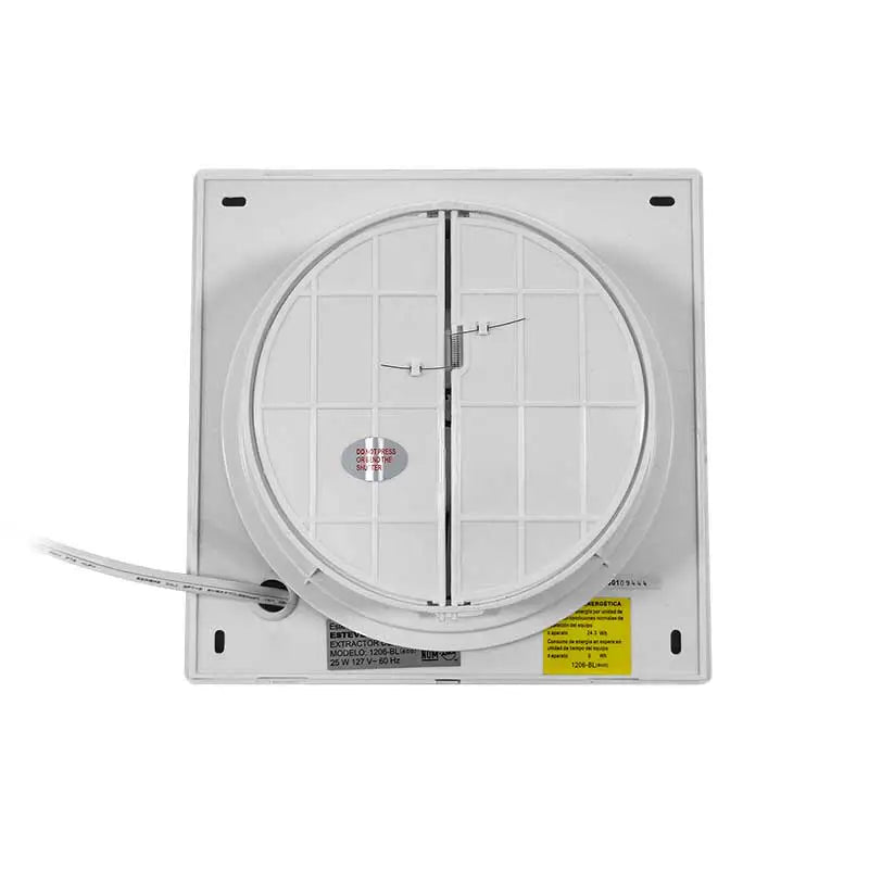 Extractor para baño ultra delgado 1206-BL(eco) Estevez blanco de 6"