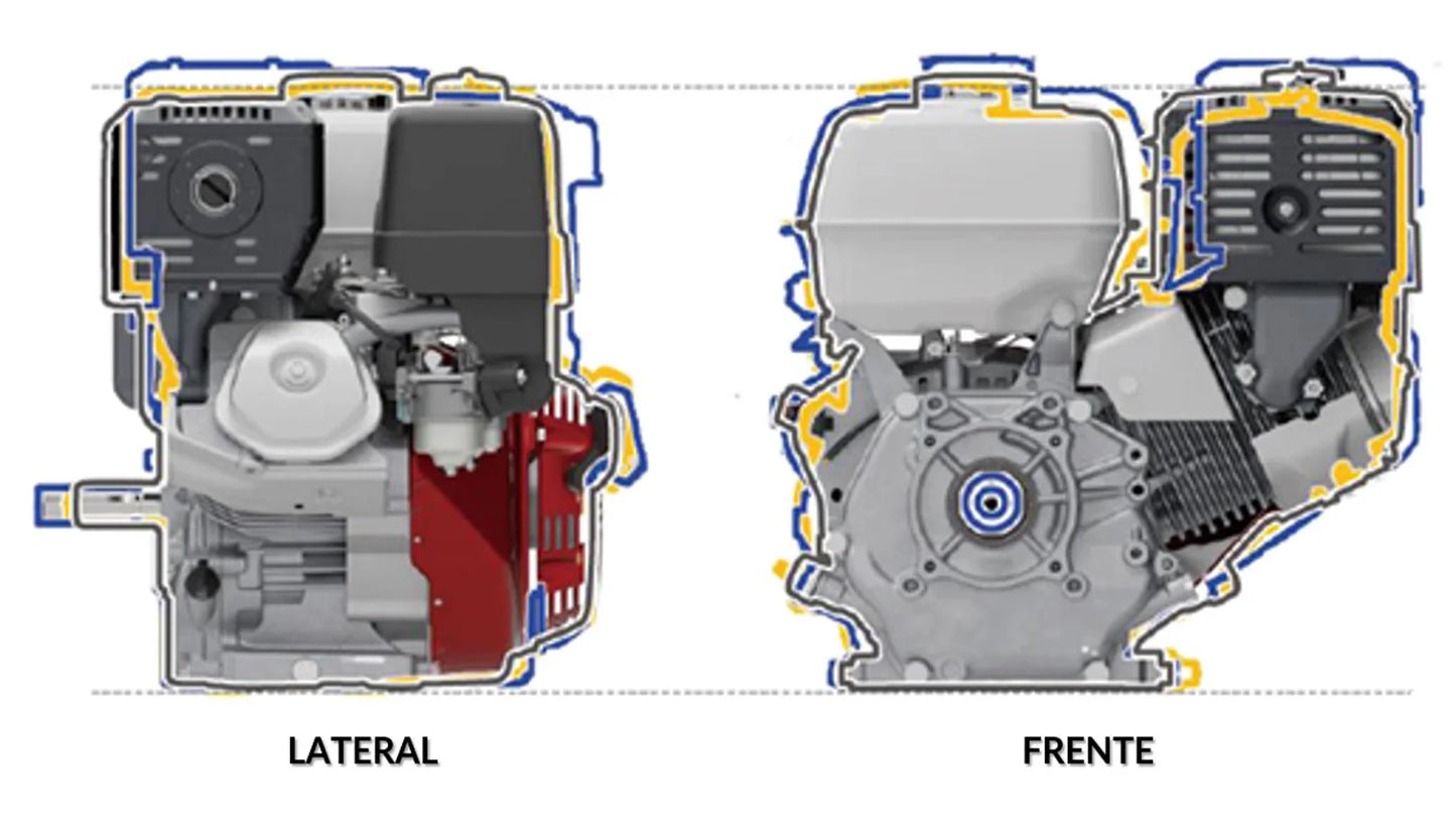 Motor a gasolina mono cilíndrico Honda GX430 de 13.1 HP