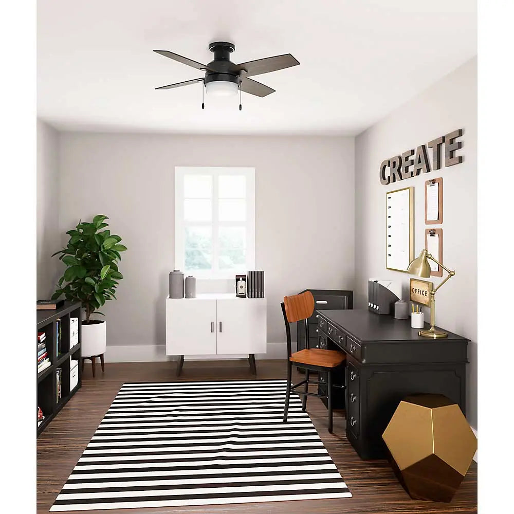 Ventilador de techo Port Haven LP Hunter de 44 pulgadas con aspas reversibles