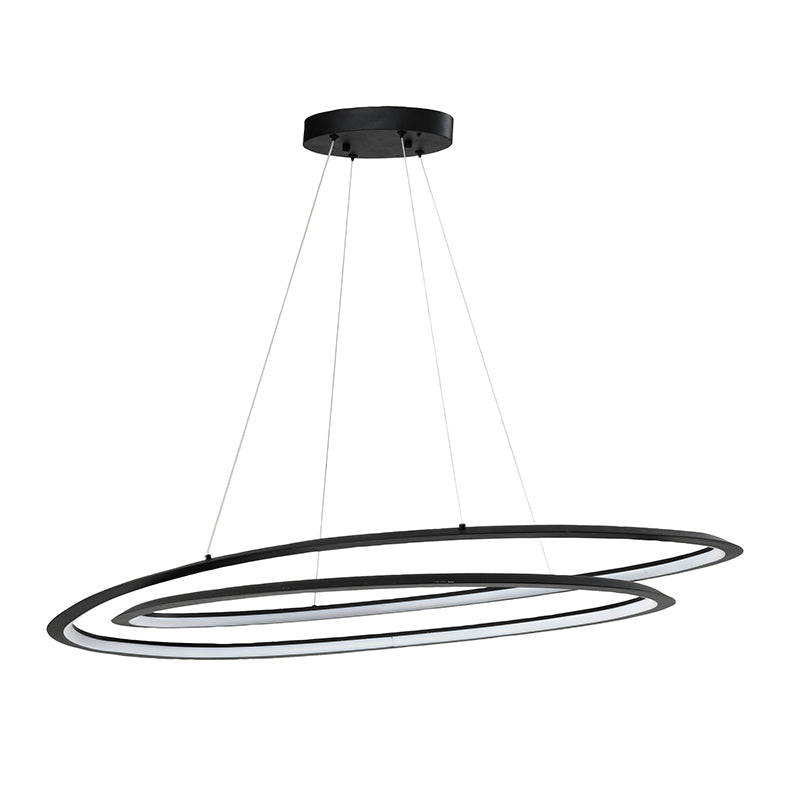 Lámpara colgante Lucerna Tecnohome negro luz led ajustable