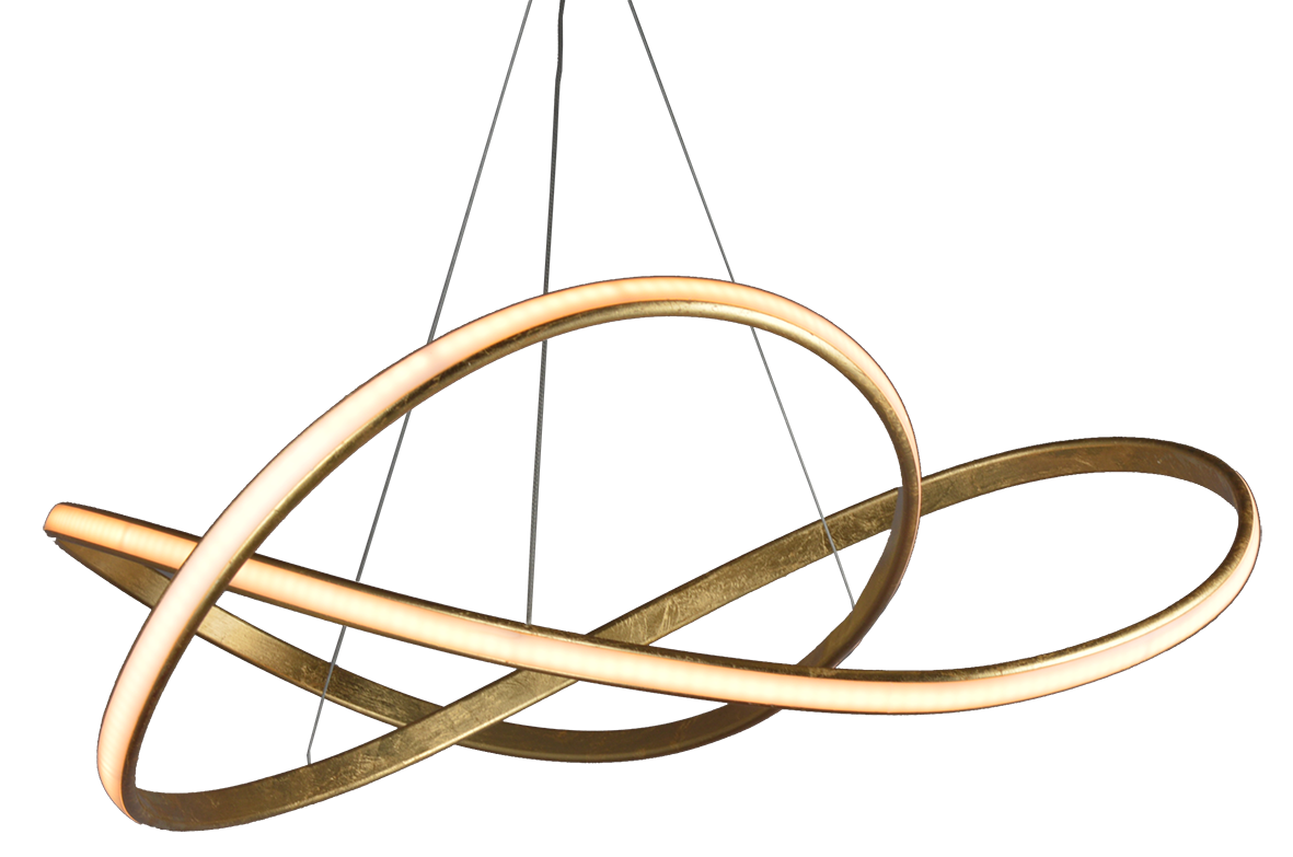 Lámpara colgante Infinity Tecnohome dorado con luz led ajustable