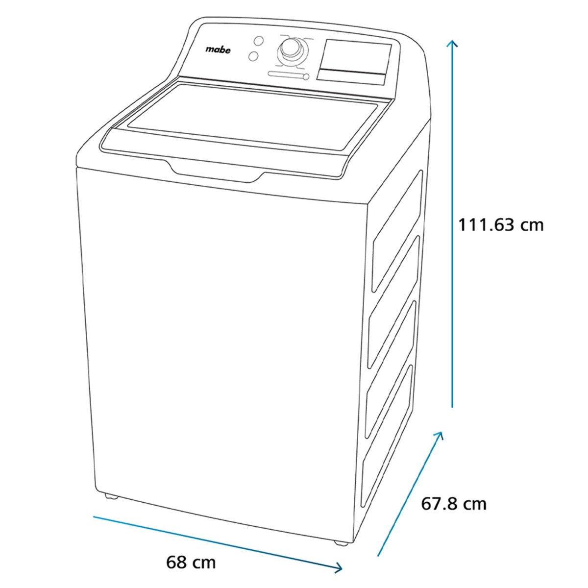 Lavadora aqua saver capacidad 22 kg con sanitizado Mabe