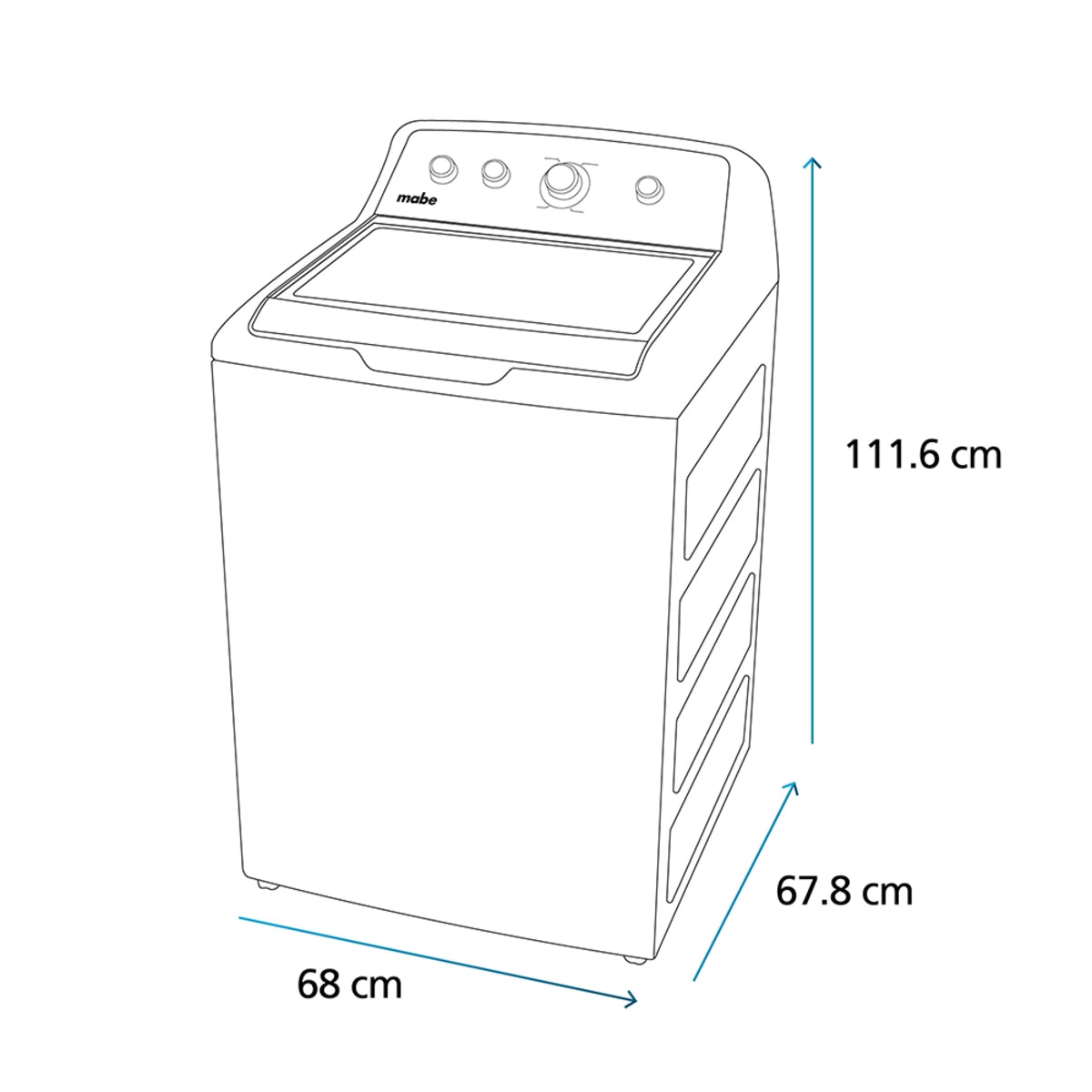 Lavadora MABE aqua saver green blanca de 19 kg