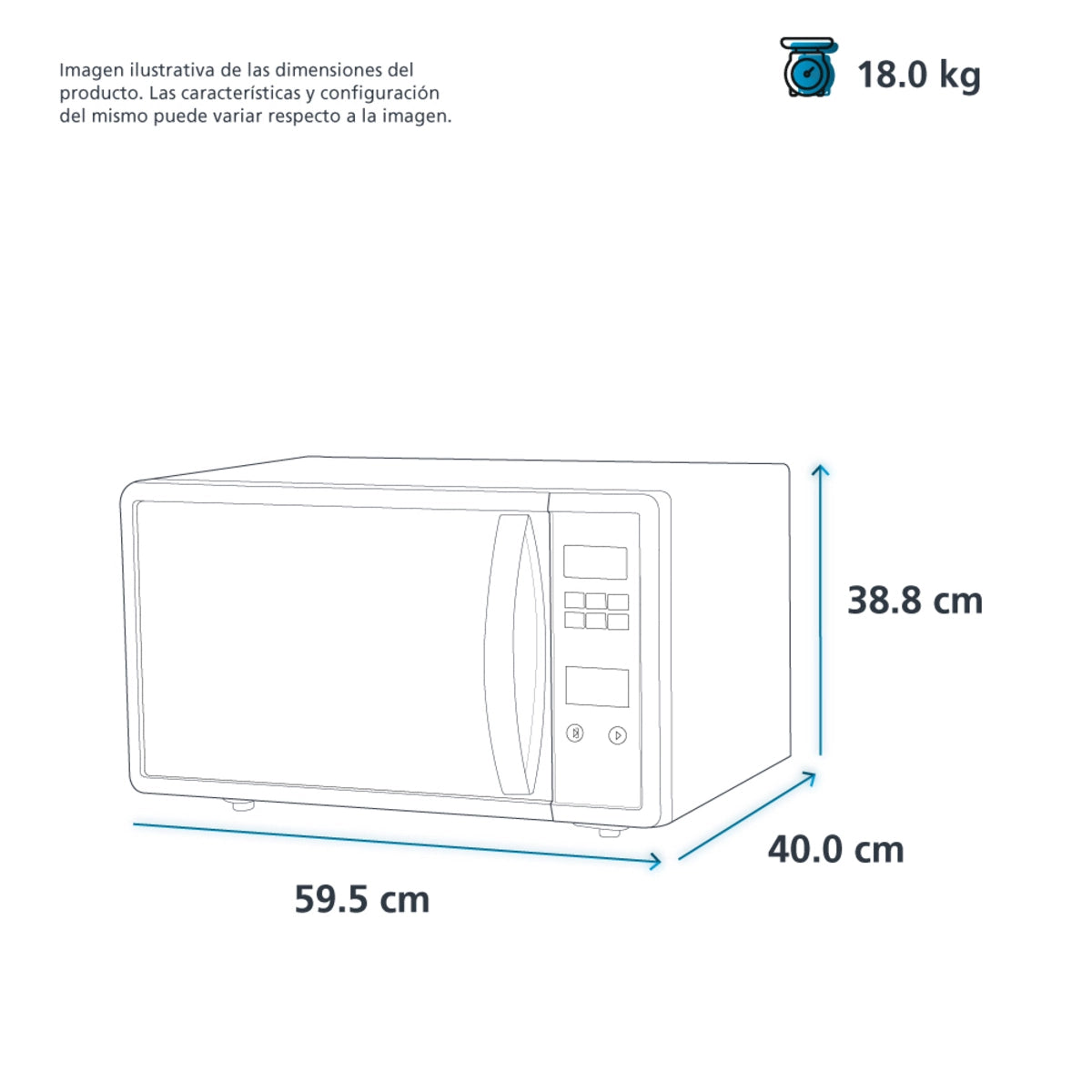 Horno de microondas Mabe IO de 30l 120v inoxidable