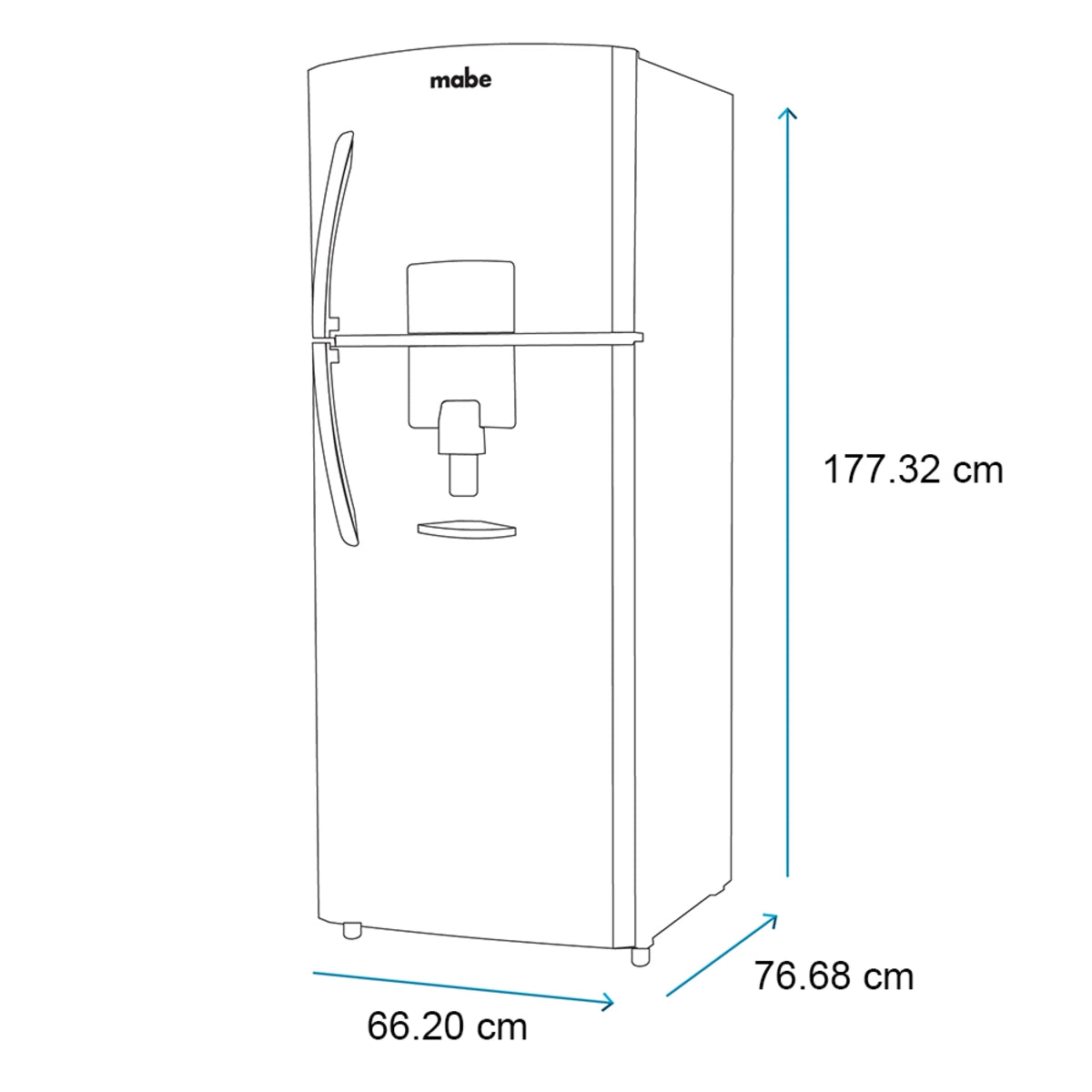 Refrigerador automático MABE RME360FDMRM0 de 360L