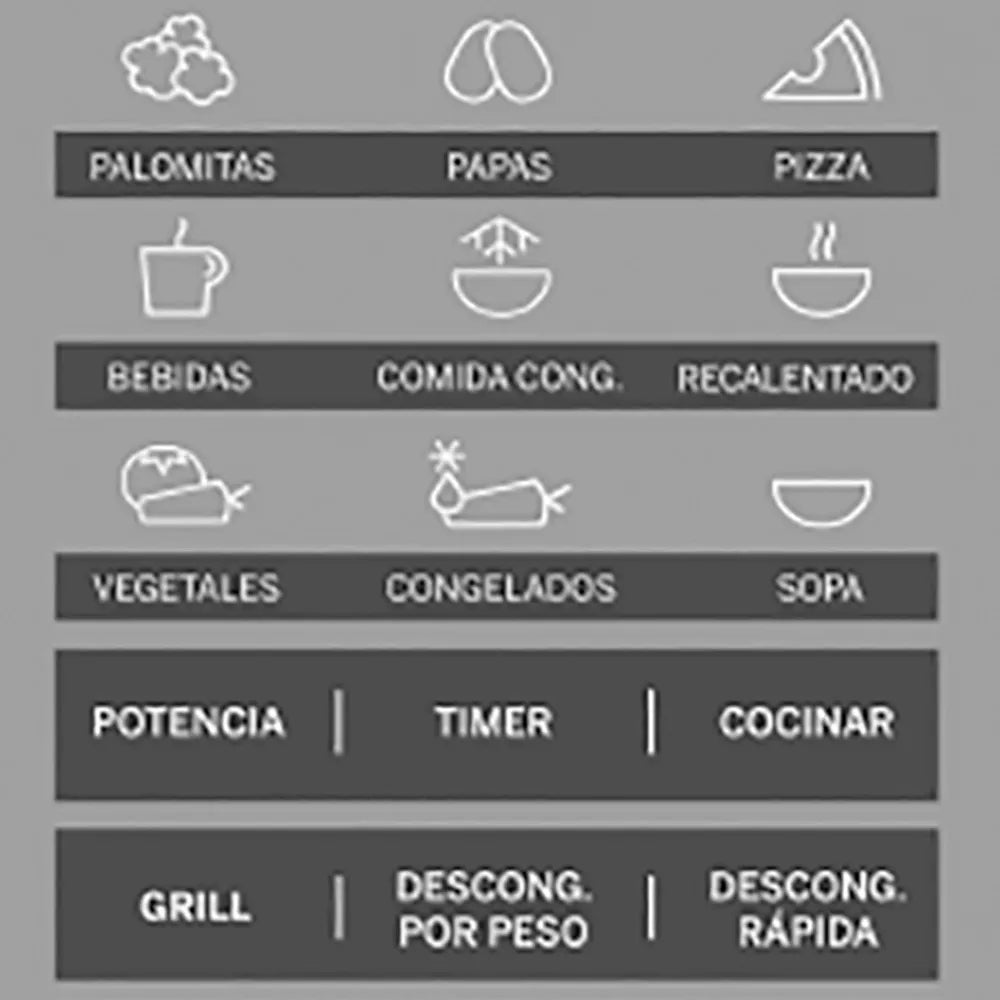 Microondas GE Appliances con función grill y eco 1.4 cuft espejo