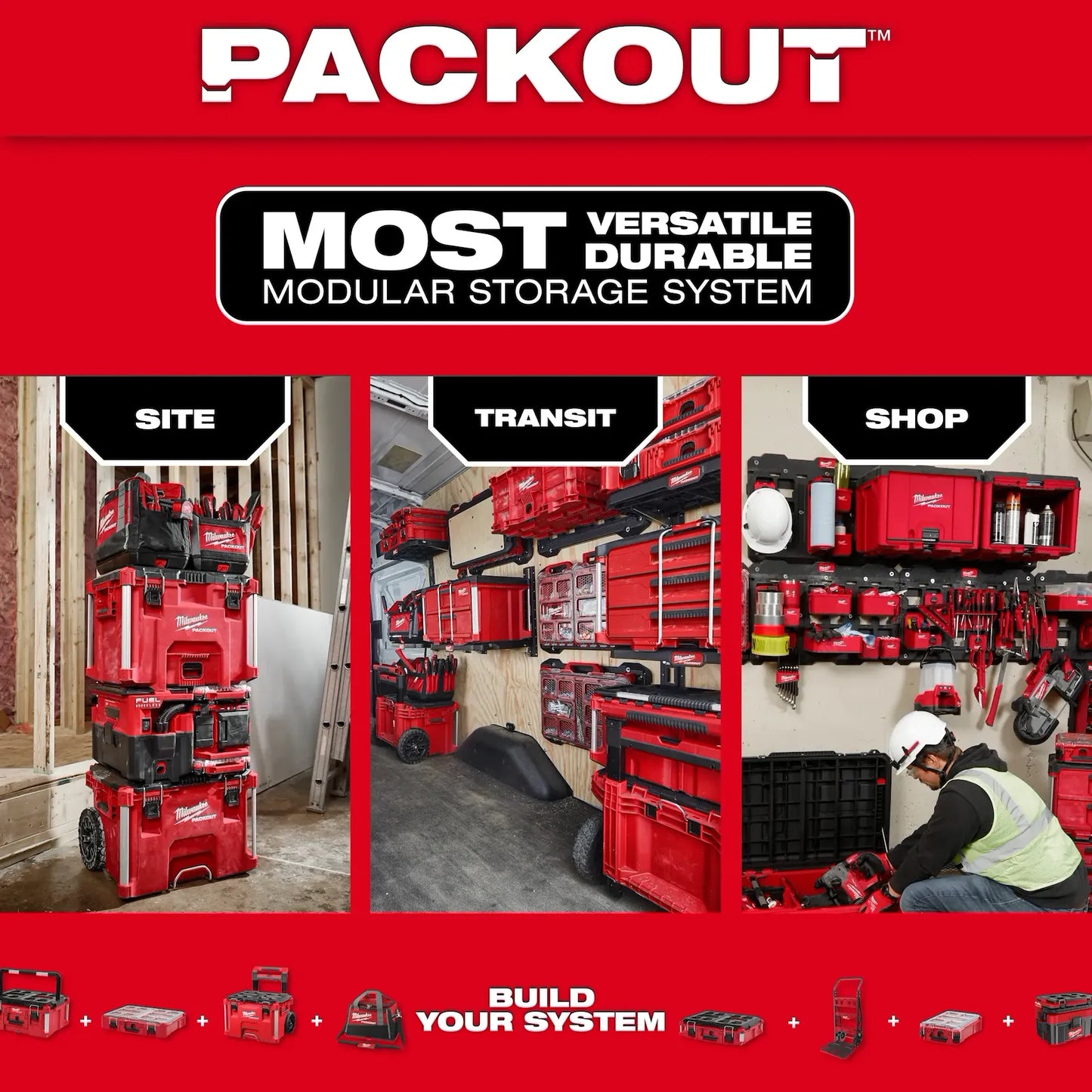 Caja de herramientas con ruedas Milwaukee Packout