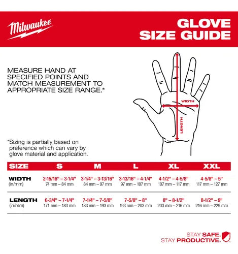 Guantes de cuero de cabra Milwaukee compatible con pantallas táctiles