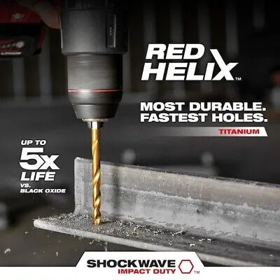 Broca de titanio multimateriales Milwaukee Shockwave de 13/32"