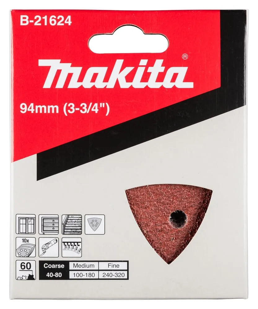 Paquete de 10 lijas velcro Makita grano 60 94mm