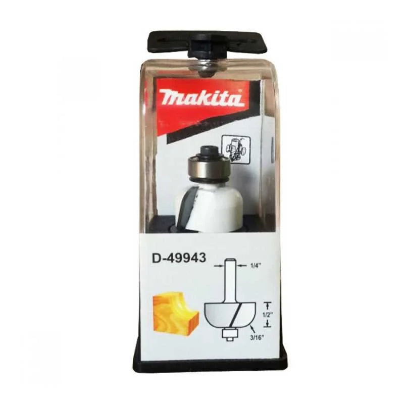 Fresa de media caña Makita de 1/4" x 1/2" x 3/16"