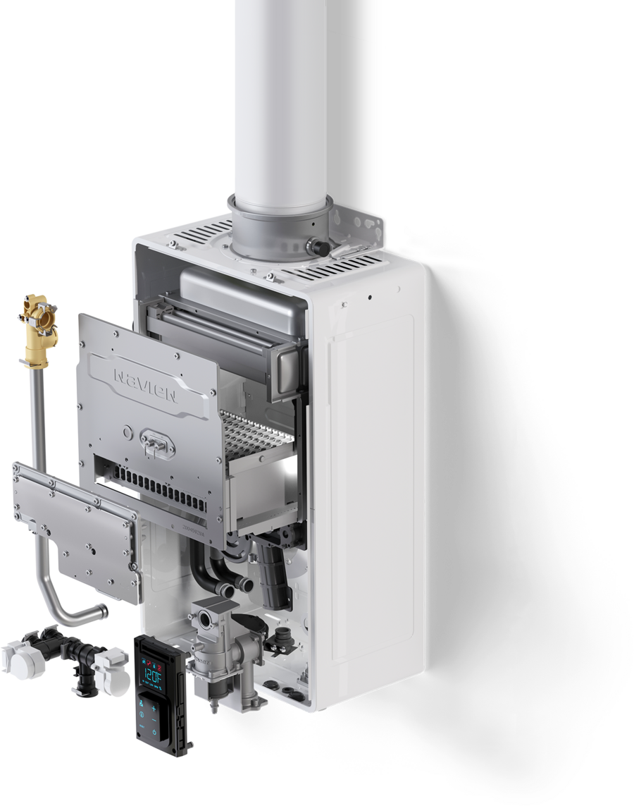 Calentador instantáneo para exterior o interior Navien NPN-160U gas lp