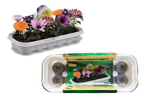 Invernadero casero 12 peat pellet Vita