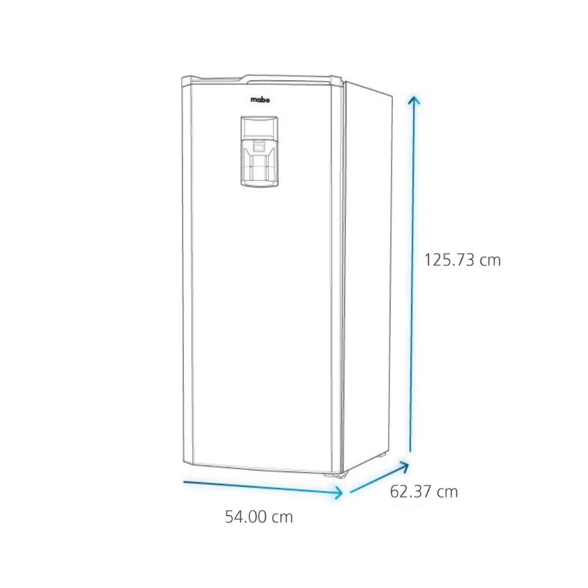 Refrigerador manual Mabe de 210L acero inoxidable mate