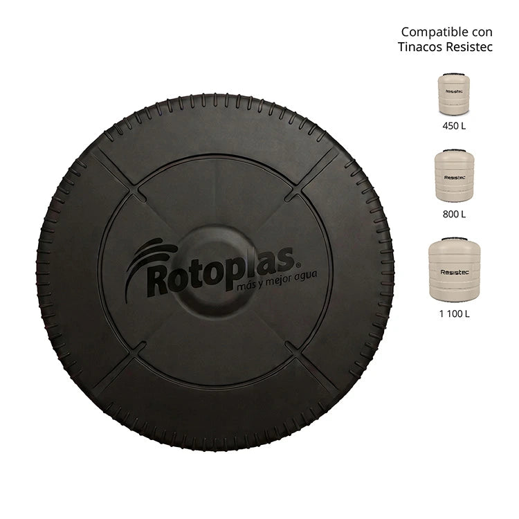 Tapa negra para tinaco de 55 cm Rotoplas Resistec