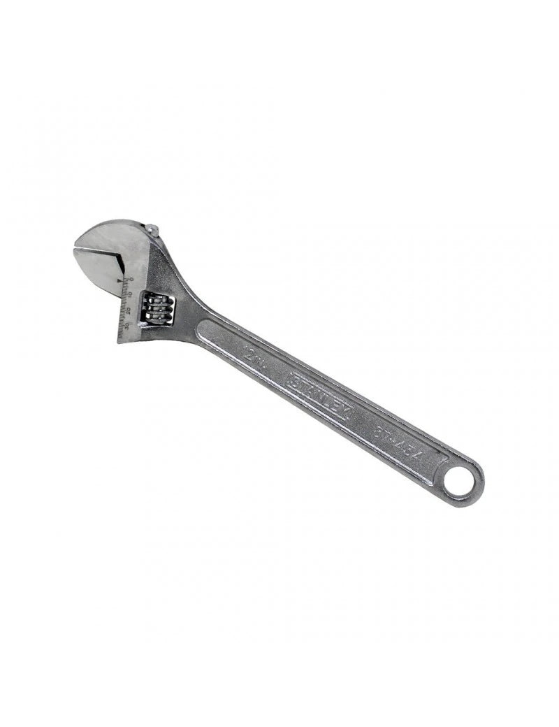 Llave ajustable Stanley con escala métrica y en pulgadas de 12"