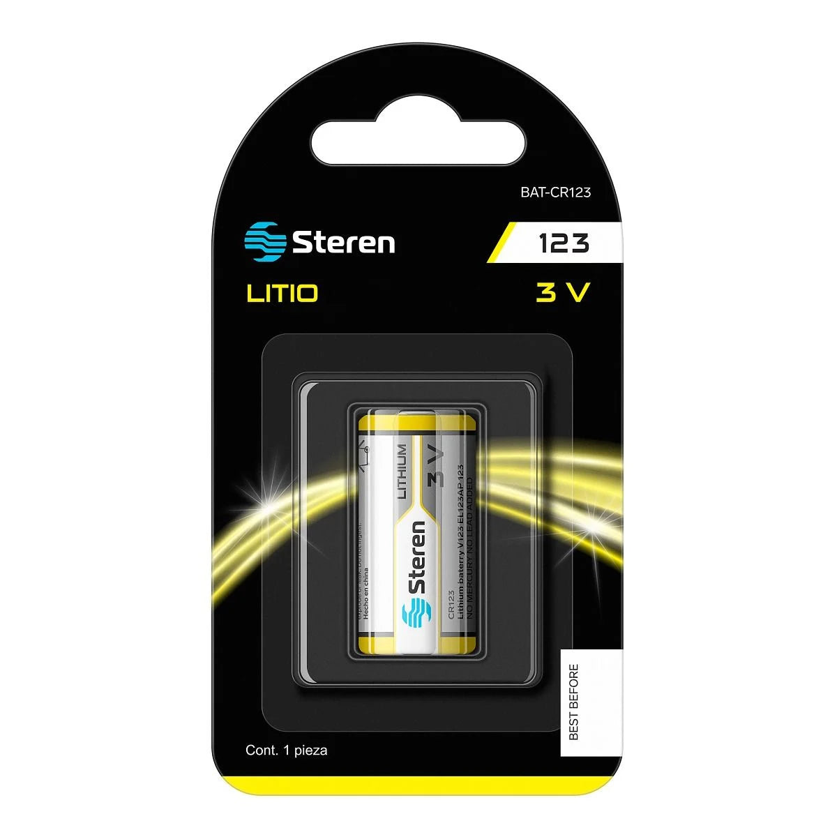 Pila de litio CR123 Steren