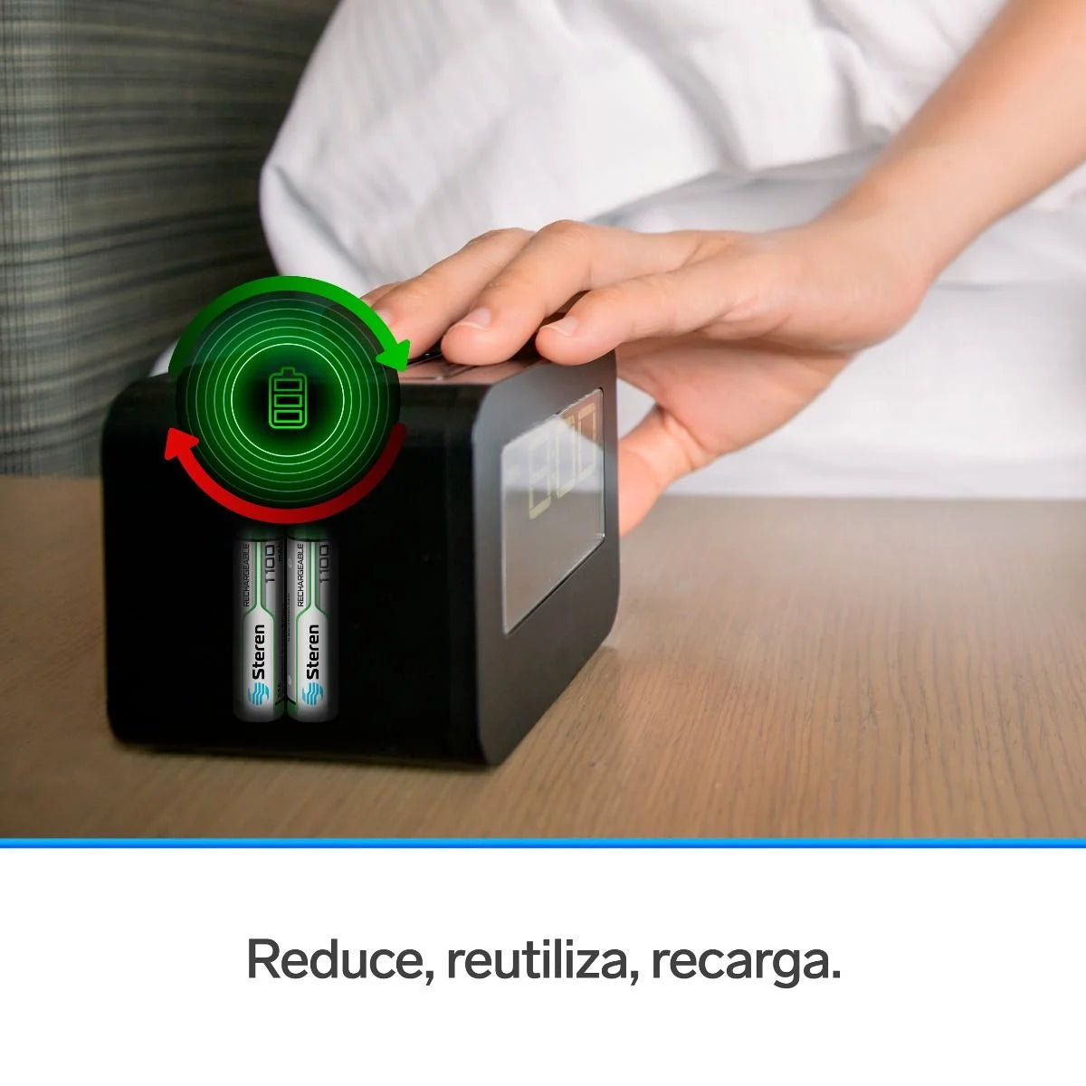 Paquete de 4 pilas recargables de alta capacidad AAA NiMH 1100 mAh Steren