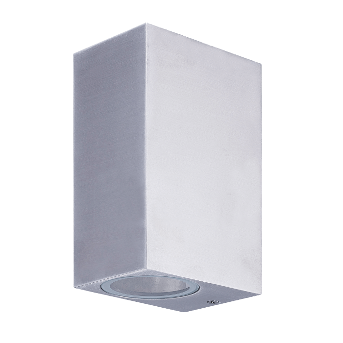 Luminario led Cygnus II Trishman aluminio para exterior a muro