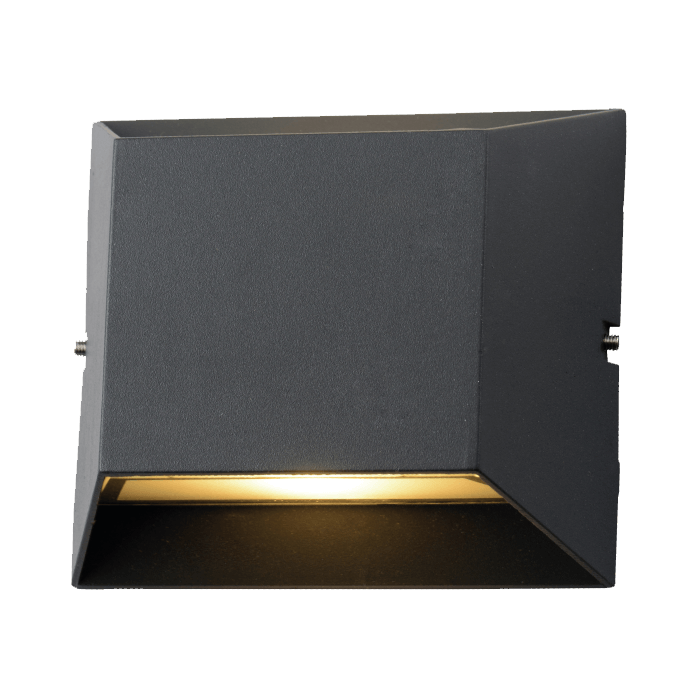 Luminario led Caelum II Trishman para exterior a muro negro