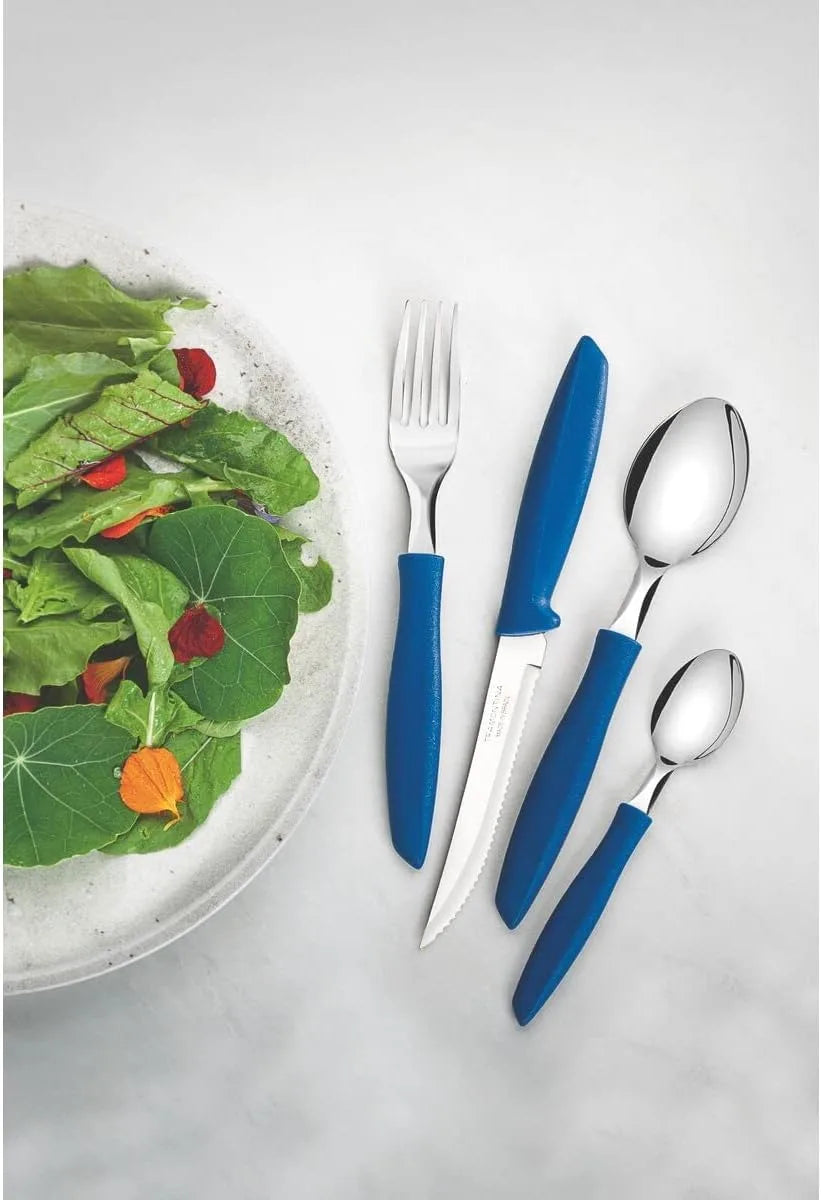 Juego de cubiertos Plenus azul Tramontina 25 piezas