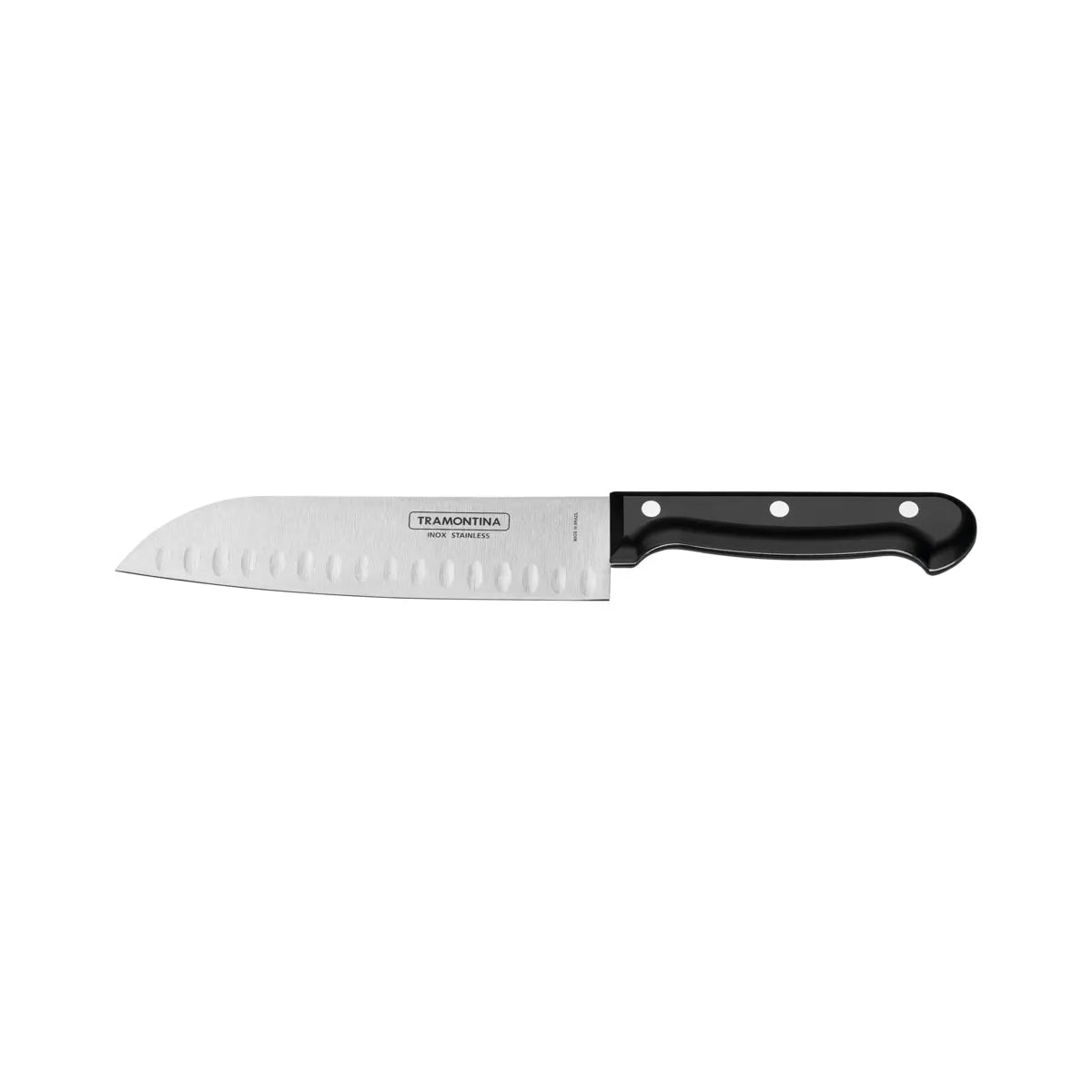 Cuchillo Santoku Tramontina Ultracorte negro de 7"