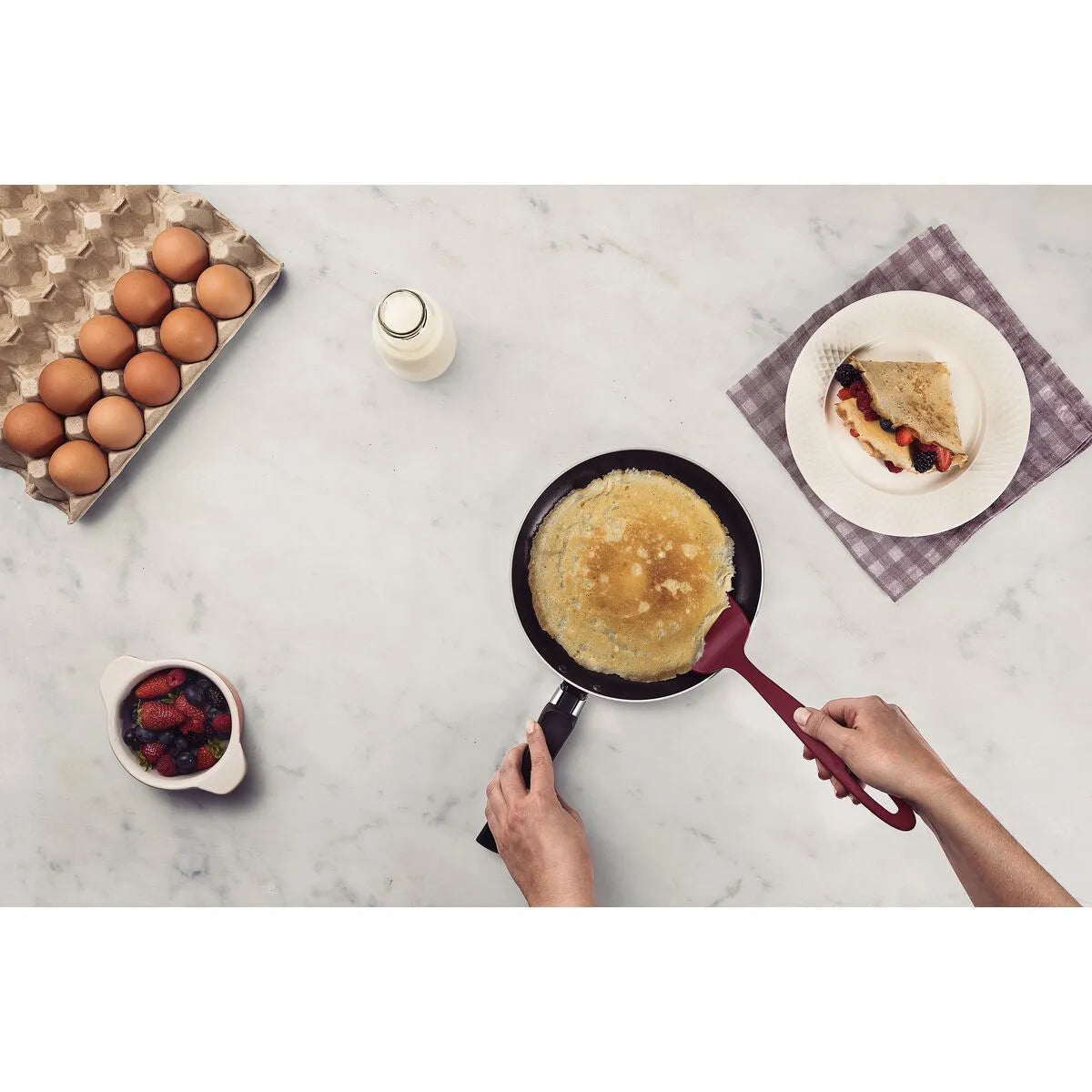 Espátula recta Tramontina Ability de nylon rojo