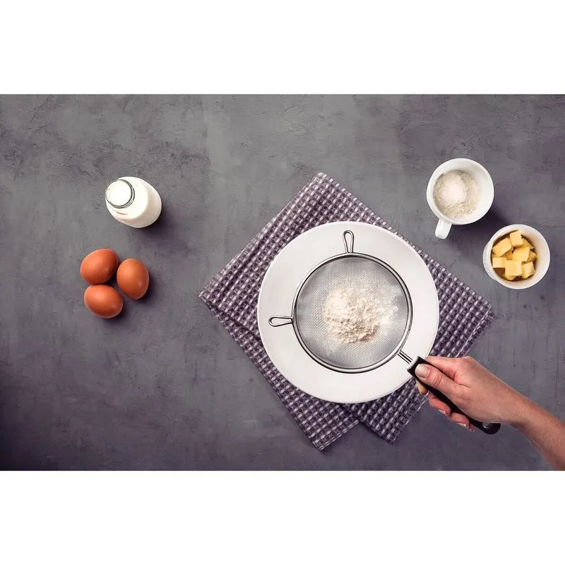 Colador Tramontina Utilitá de acero inoxidable negro de 17 cm