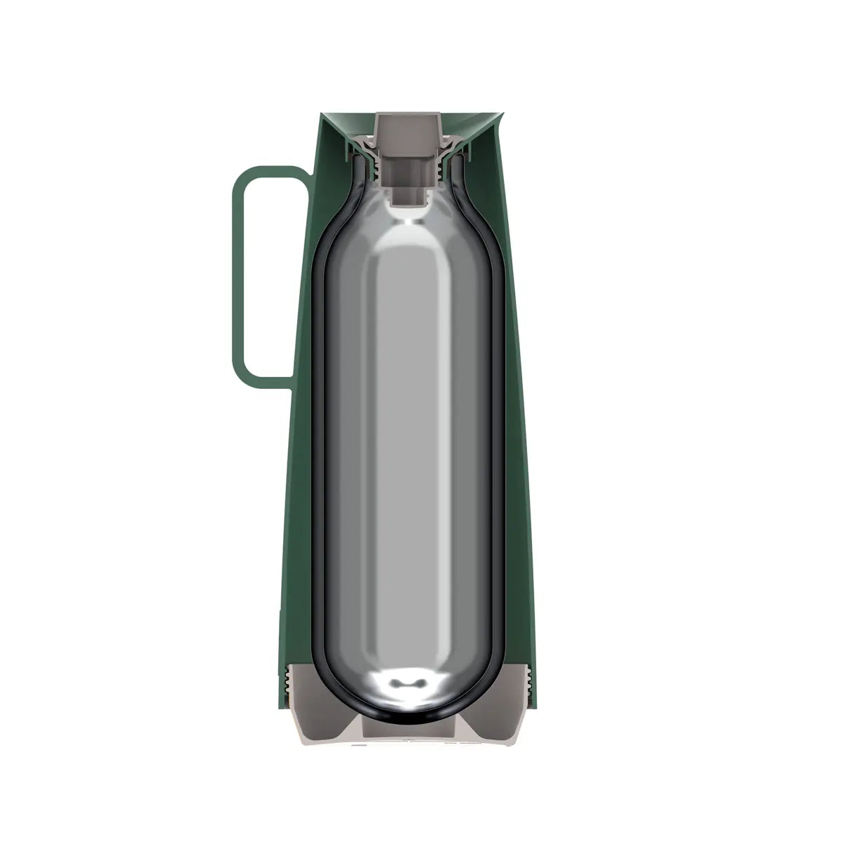 Jarra térmica Tramontina Exata verde con ampolla de vidrio de 1L