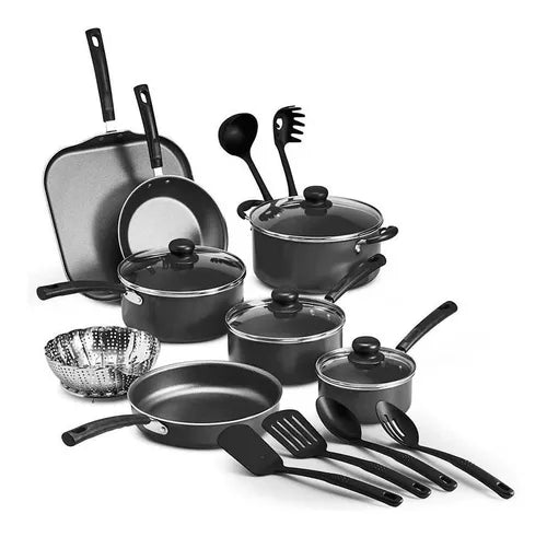 Batería de cocina Primaware de 18 piezas negro Tramontina