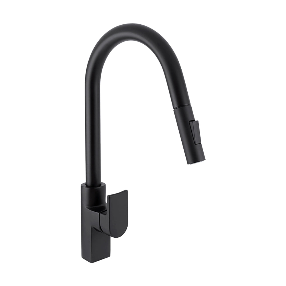 Monomando para cocina de nariz retráctil y 2 funciones JYM negro