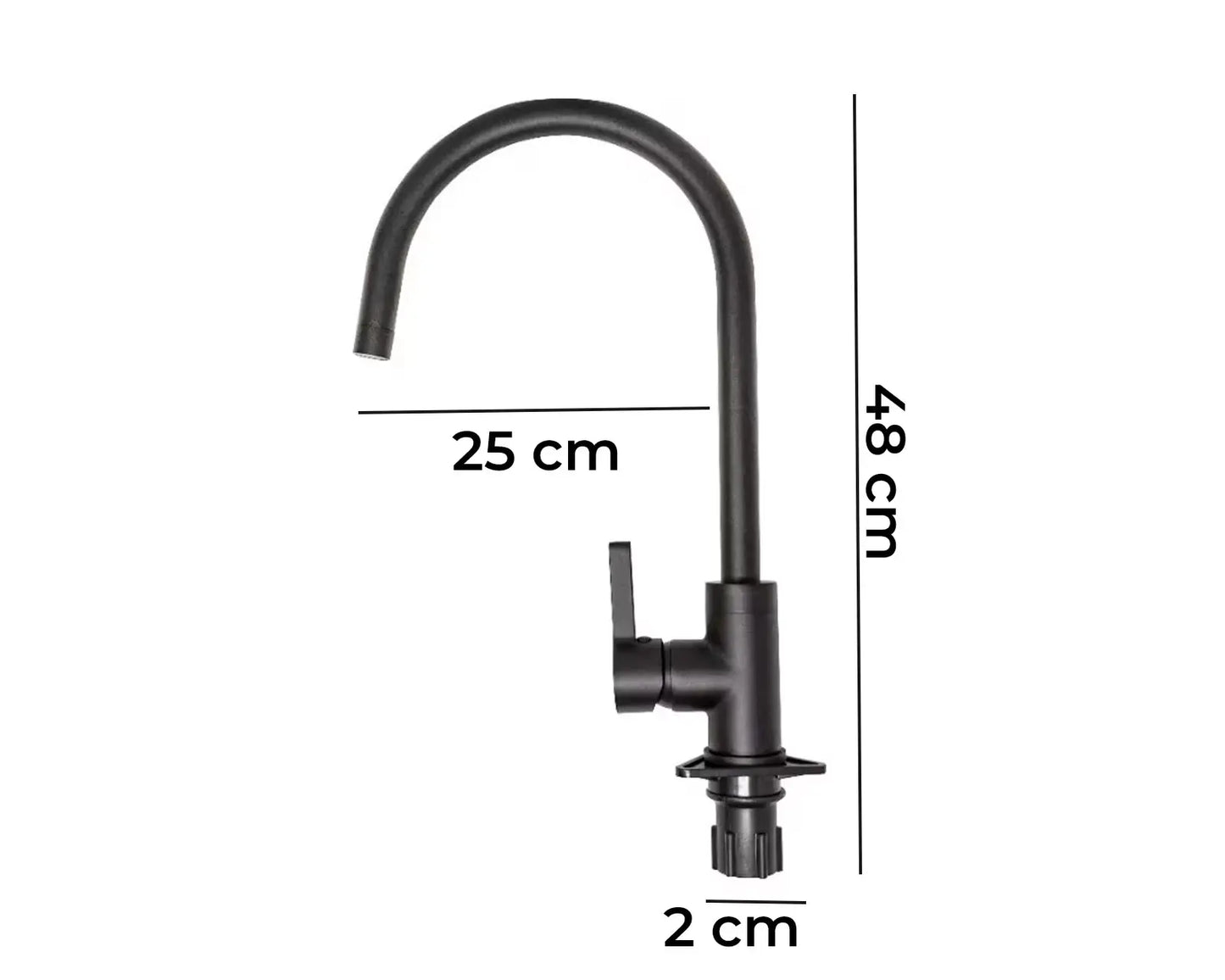 Llave para cocina de cuello alto con monomando sencillo Urrea
