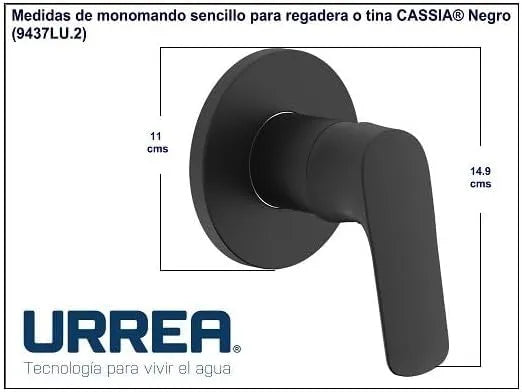 Monomando para regadera sencillo Cassia Urrea