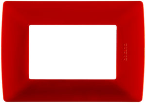 Placa de resina con chasis rojo quinziño mx Bticino