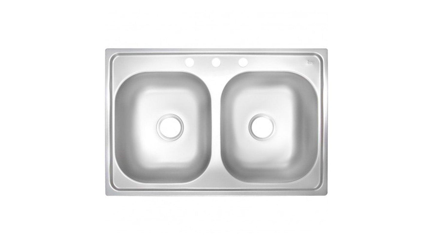 FREGADERO ACERO INOXIDABLE 3 PERFORACIONES DE EMPOTRE 08111132 - GRUPODONPEDRO